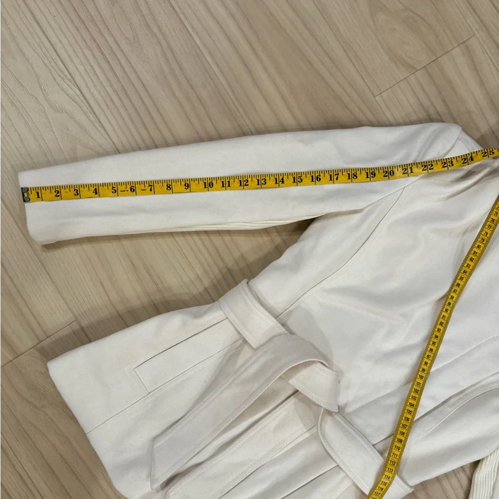 Express off white coat